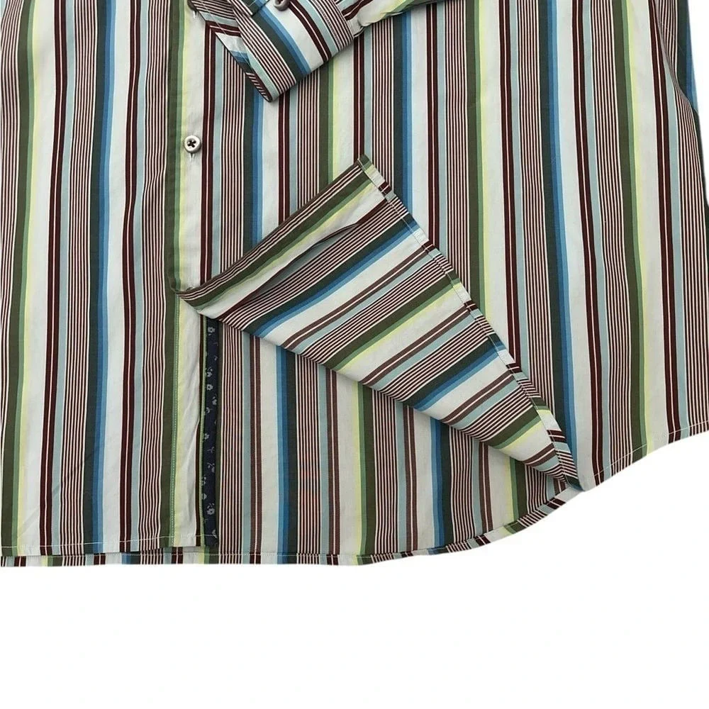 Tommy Bahama Men's Striped Long Sleeve Button Down Shirt XXL 2XL Extra Large - Picture 2 of 8